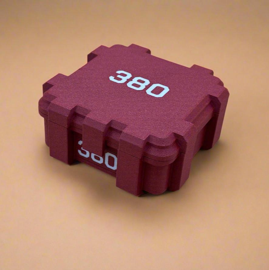 380 ACP Ammunition Storage Container - Crate Box Style - 25 rounds