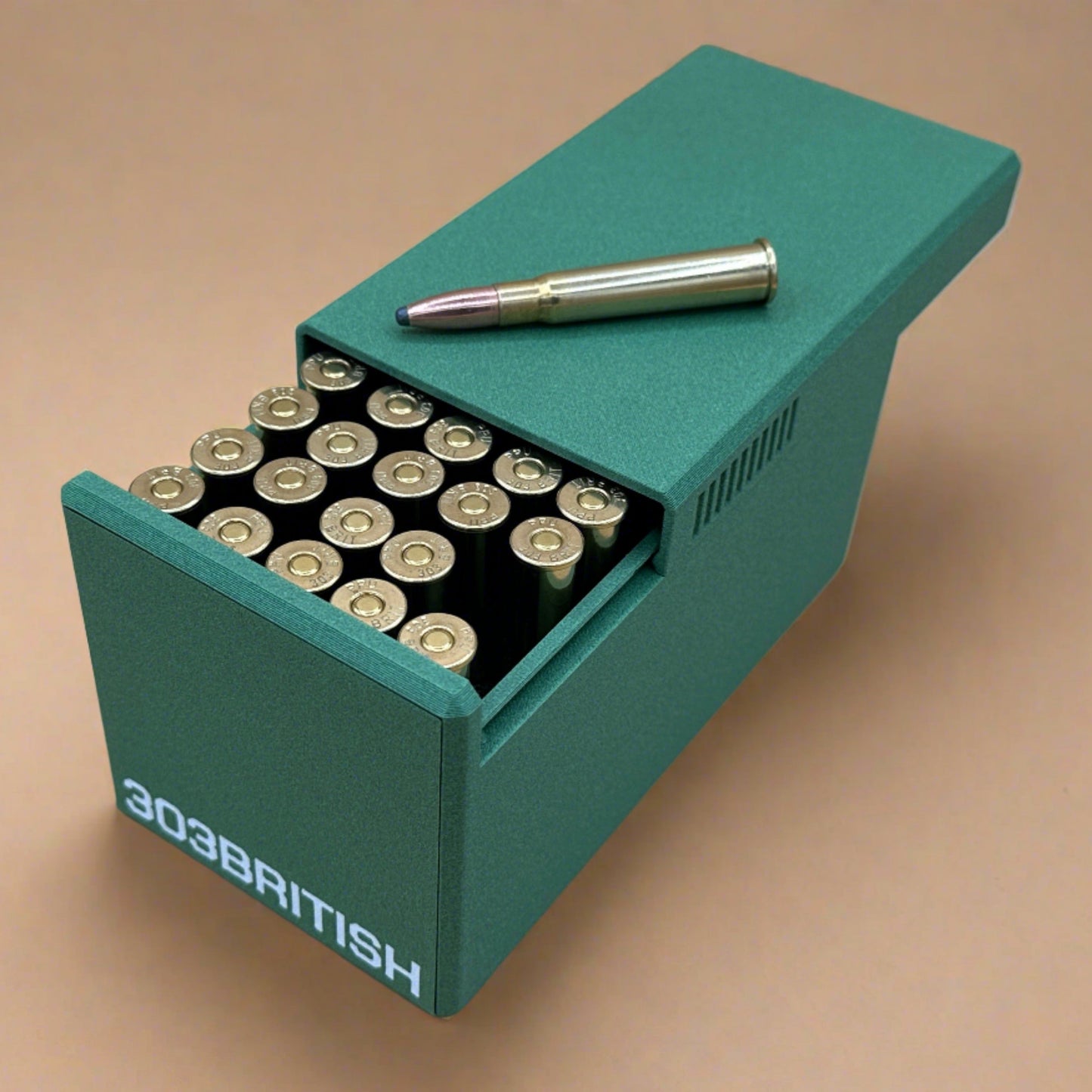 303 British Ammunition Storage Container - Slide Box Style - 50 rounds