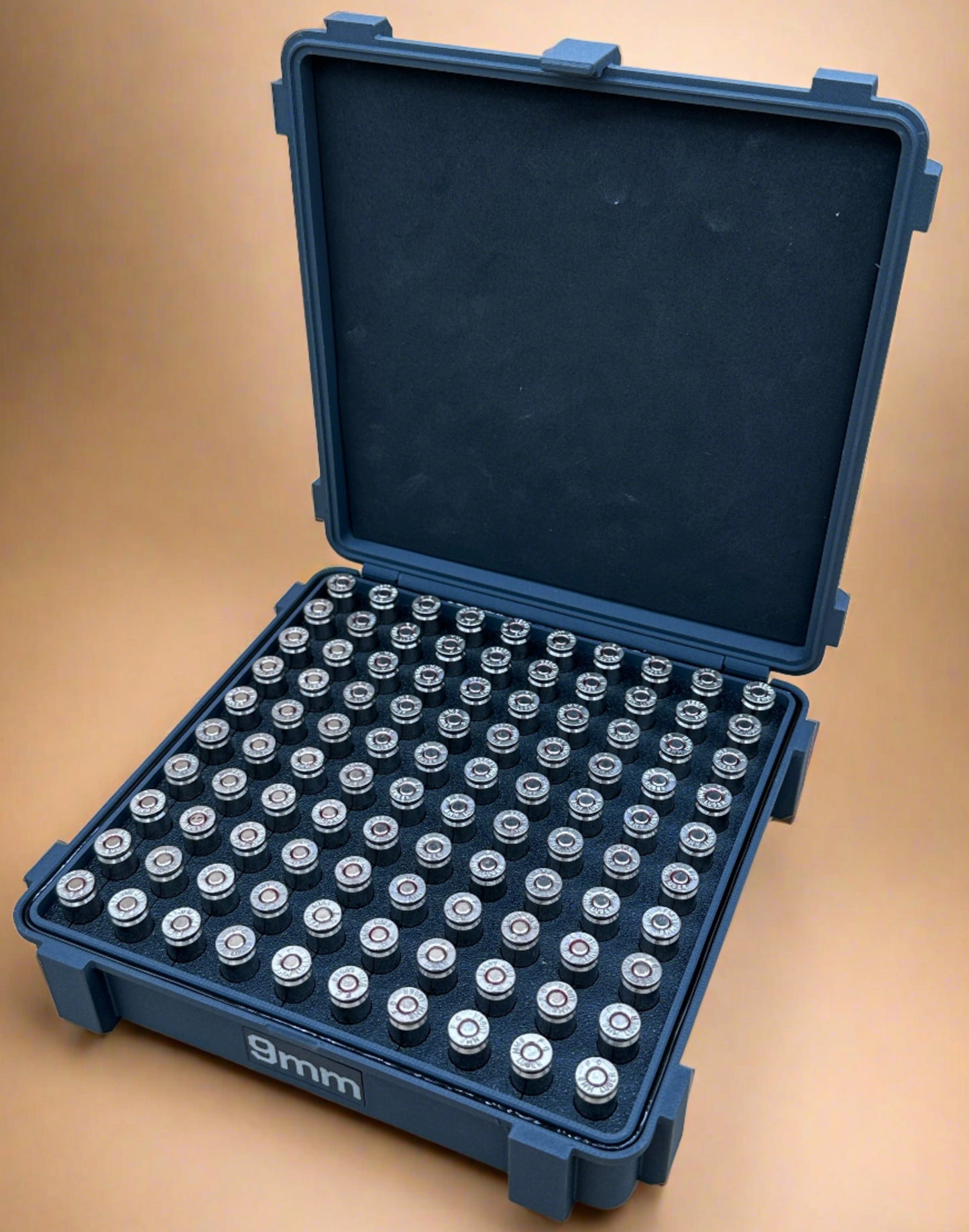 9mm Luger Ammunition Storage Container - Crate Box Style - 100 rounds