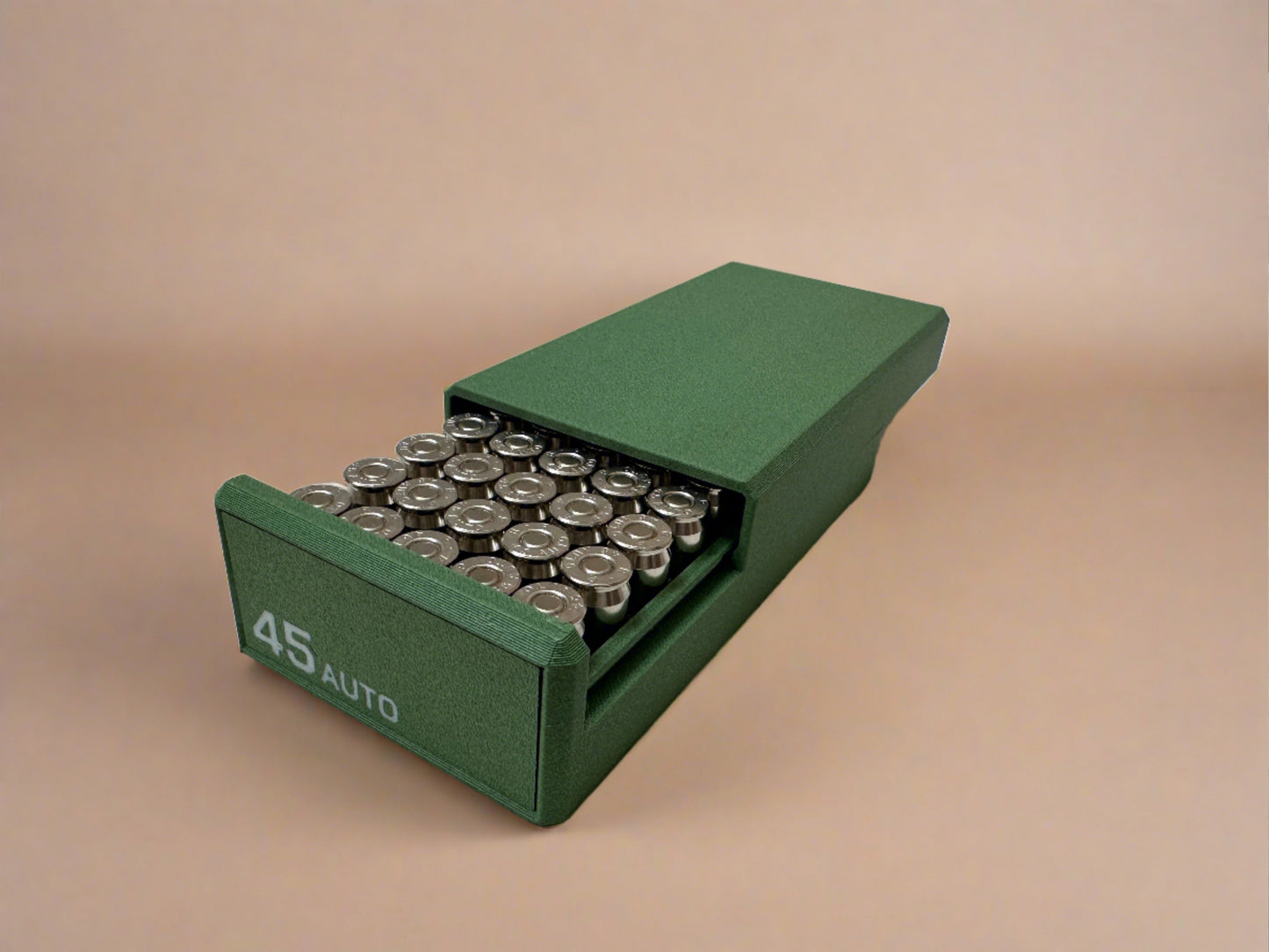 45 Auto Ammunition Storage Container - Slide Box Style - 50 rounds