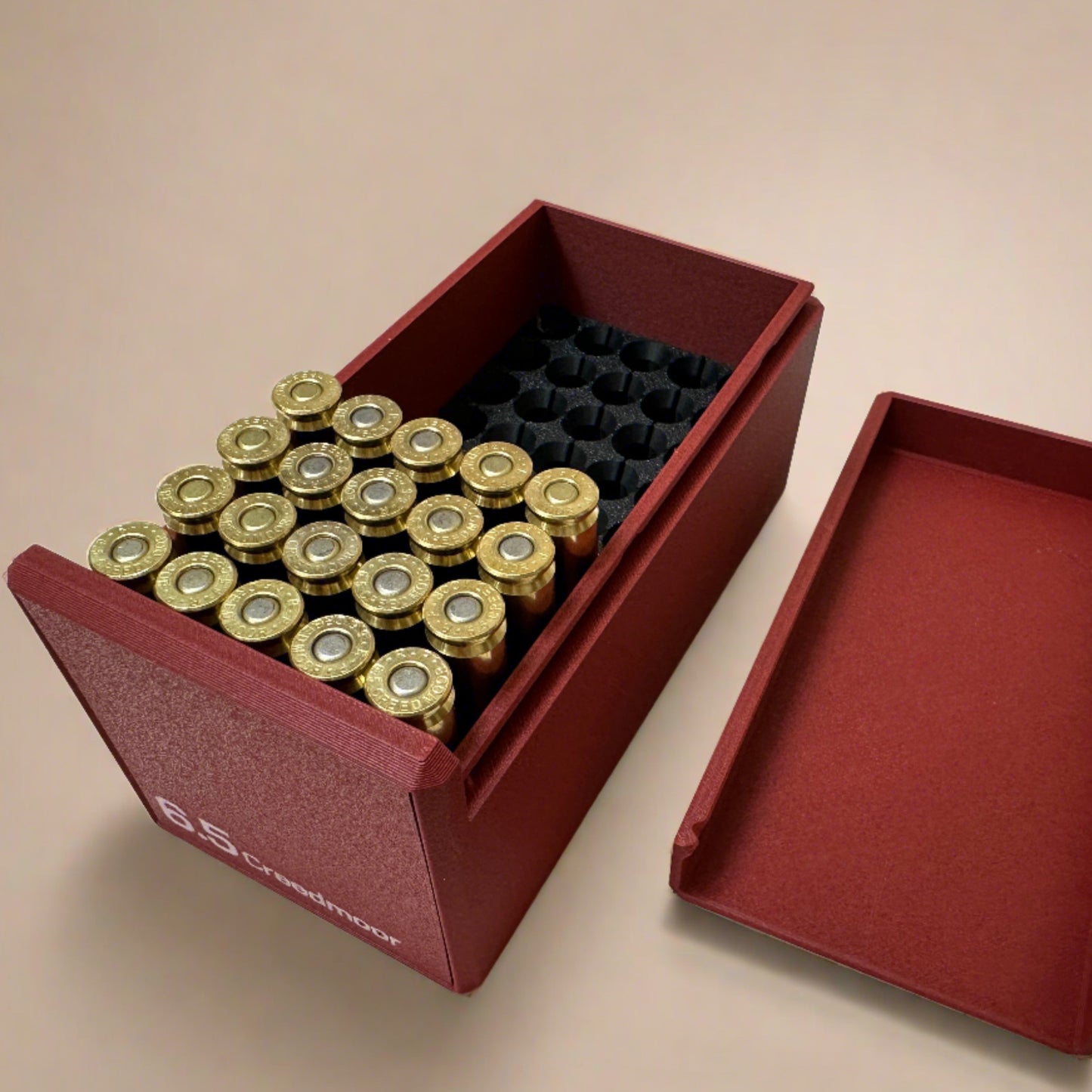 6.5 Creedmoor Ammunition Storage Container - Slide Box Style - 50 rounds