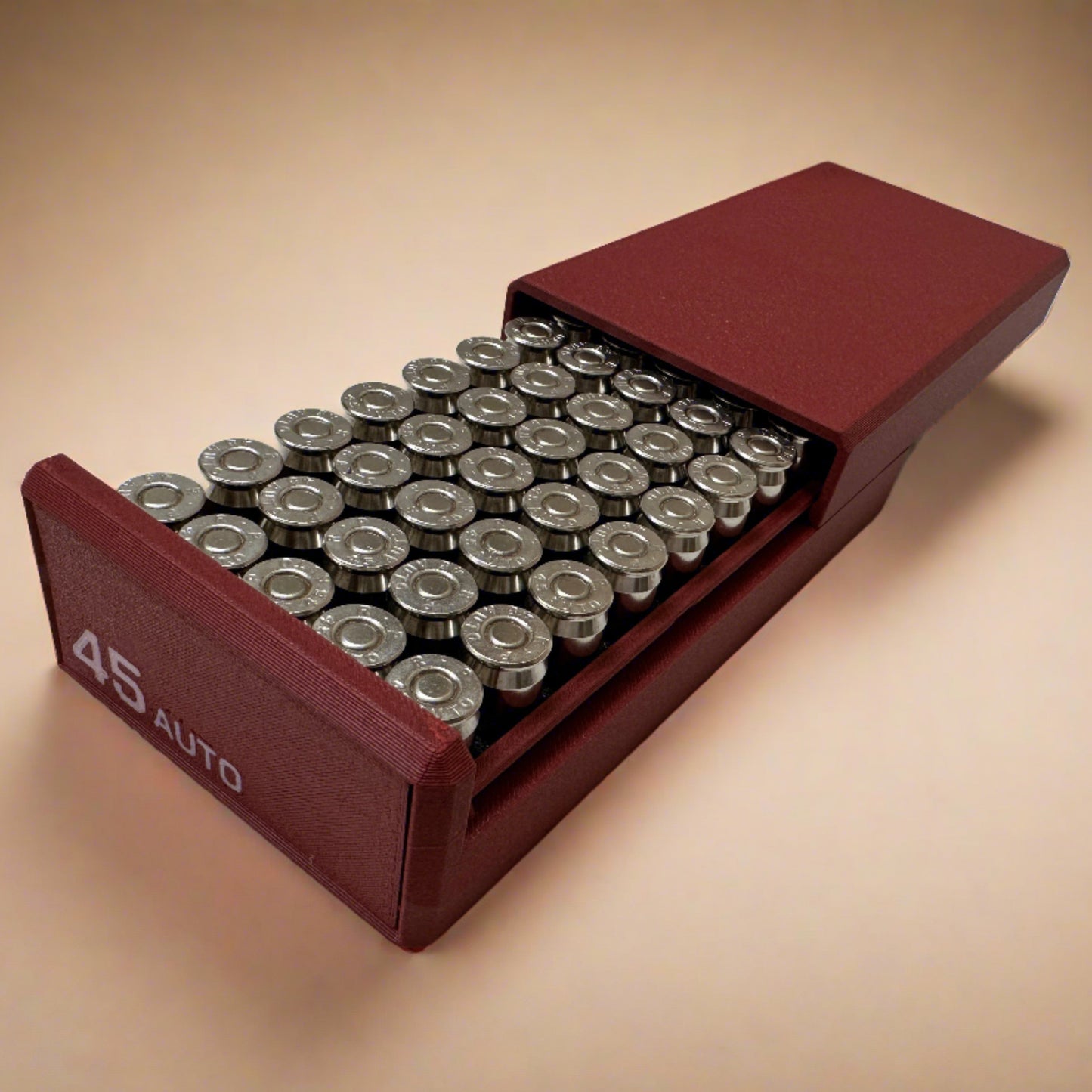 45 Auto Ammunition Storage Container - Slide Box Style - 50 rounds