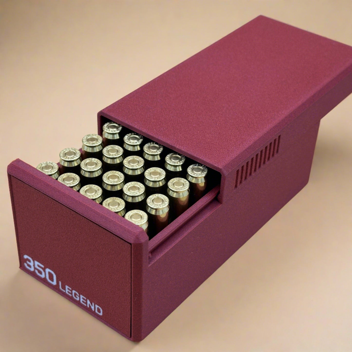 350 Legend Ammunition Storage Container - Slide Box Style - 50 rounds