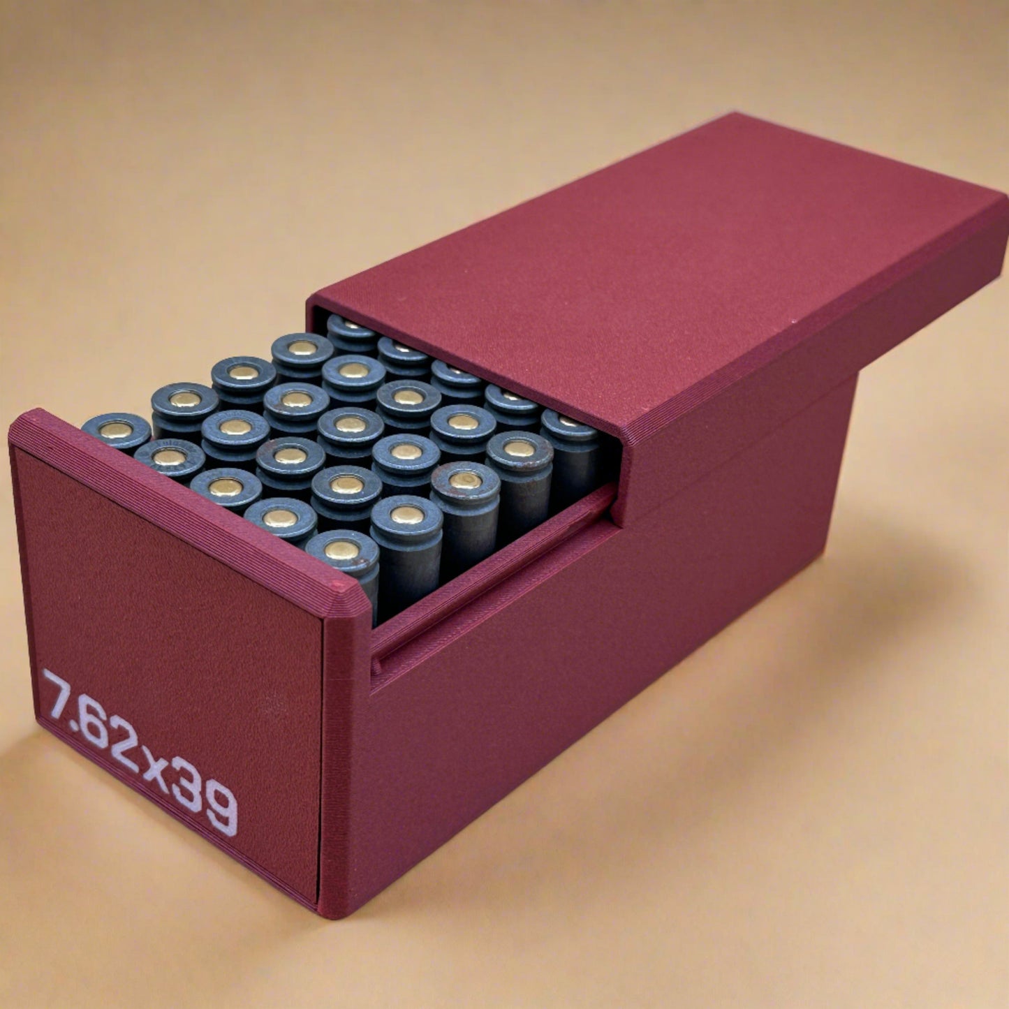 7.62×39mm Ammunition Storage Container - Slide Box Style - 50 rounds