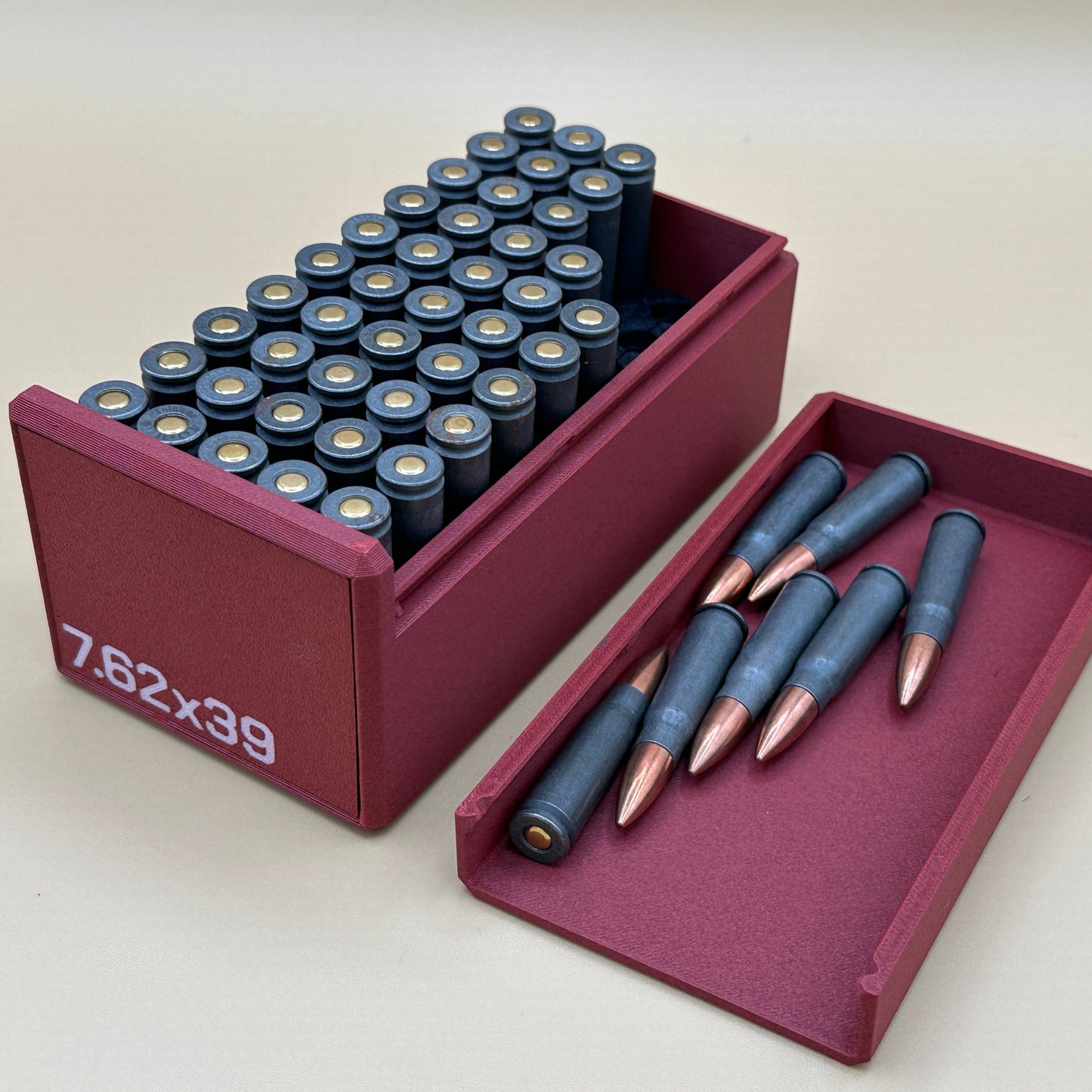 7.62×39mm Ammunition Storage Container - Slide Box Style - 50 rounds