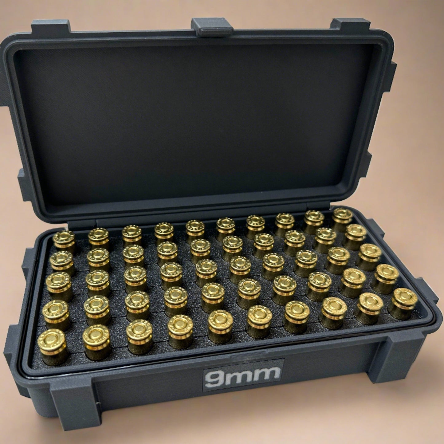 9mm Luger Ammunition Storage Container - Crate Box Style - 50 rounds