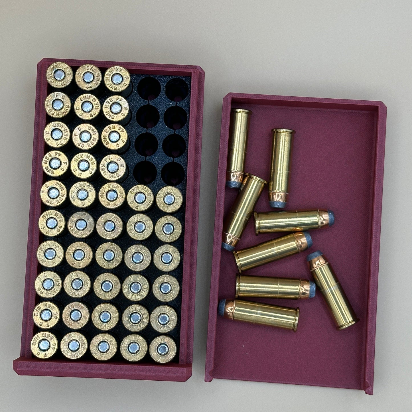 44 Rem Mag Ammunition Storage Container - Slide Box Style - 50 rounds